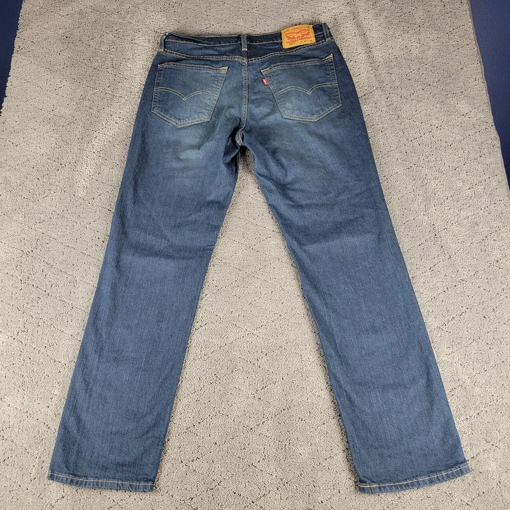 Levis 541 Jeans Mens 33x32 Blue Athletic Fit Tapered Dark Wash Stretch Denim